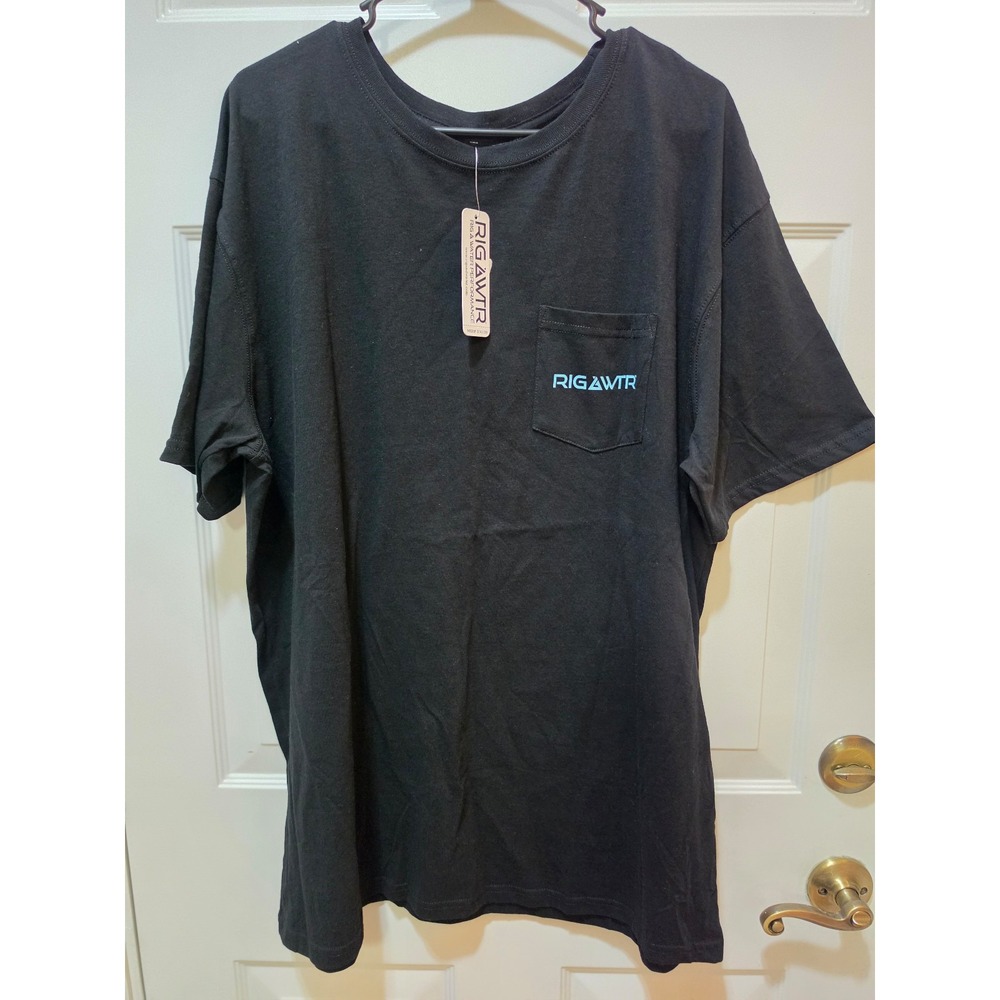 NWT RIGAWTR Rig & Water Performance Black Pocket T-Shirt Mens XL Southern Lure